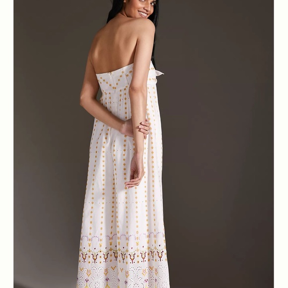 *NWT* Anthropologie Strapless Eyelet Jumpsuit - Picture 4 of 5
